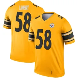 Jack Lambert Pittsburgh Steelers Legend Youth Inverted Jersey (Gold)