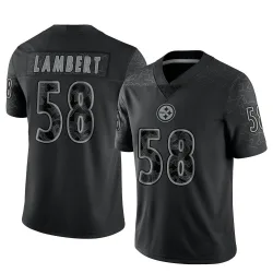 Jack Lambert Pittsburgh Steelers Limited Men's Reflective Jersey (Black)