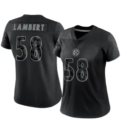 Jack Lambert Pittsburgh Steelers Limited Women's Reflective Jersey (Black)