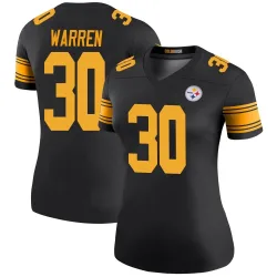 Jaylen Warren Pittsburgh Steelers Legend Women's Color Rush Jersey (Black)