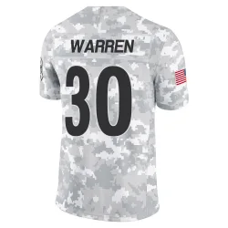 Jaylen Warren Pittsburgh Steelers Limited Youth 2024 Salute to Service Jersey (Arctic Camo)