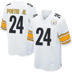 Joey Porter Jr. Pittsburgh Steelers Game Men's Jersey (White)