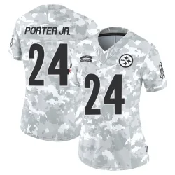 Joey Porter Jr. Pittsburgh Steelers Limited Women's 2024 Salute to Service Jersey (Arctic Camo)