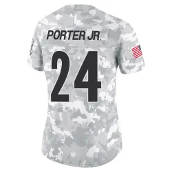 Joey Porter Jr. Pittsburgh Steelers Limited Women's 2024 Salute to Service Jersey (Arctic Camo)