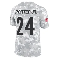 Joey Porter Jr. Pittsburgh Steelers Limited Youth 2024 Salute to Service Jersey (Arctic Camo)