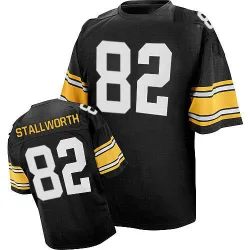 John Stallworth Pittsburgh Steelers Authentic Men's Mitchell And Ness Team Color Throwback Jersey (Black)