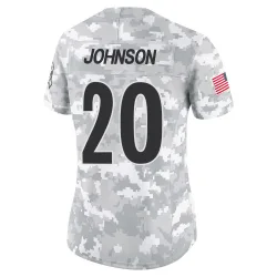 Kaleb Johnson Pittsburgh Steelers Limited Women's 2024 Salute to Service Jersey (Arctic Camo)