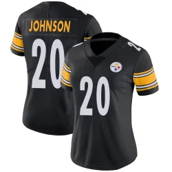 Kaleb Johnson Pittsburgh Steelers Limited Women's Team Color Vapor Untouchable Jersey (Black)