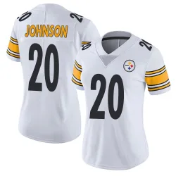 Kaleb Johnson Pittsburgh Steelers Limited Women's Vapor Untouchable Jersey (White)