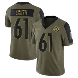 Lecitus Smith Pittsburgh Steelers Limited Youth 2021 Salute To Service Jersey (Olive)