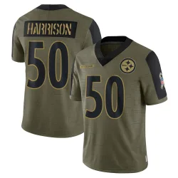 Malik Harrison Pittsburgh Steelers Limited Youth 2021 Salute To Service Jersey (Olive)
