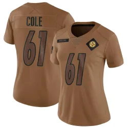 Mason Cole Pittsburgh Steelers Limited Women's 2023 Salute To Service Jersey (Brown)