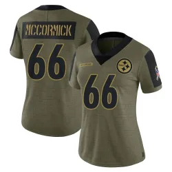 Mason McCormick Pittsburgh Steelers Limited Women's 2021 Salute To Service Jersey (Olive)