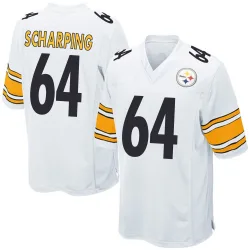 Max Scharping Pittsburgh Steelers Game Men's Jersey (White)