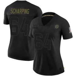 Max Scharping Pittsburgh Steelers Limited Women's 2020 Salute To Service Jersey (Black)