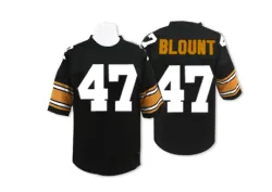 Mel Blount Pittsburgh Steelers Authentic Men's Mitchell And Ness Team Color Throwback Jersey (Black)