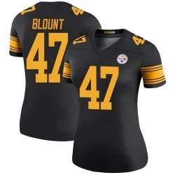 Mel Blount Pittsburgh Steelers Legend Women's Color Rush Jersey (Black)