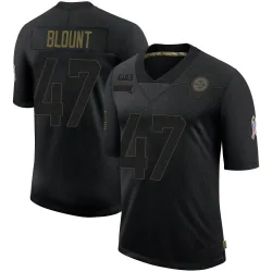 Mel Blount Pittsburgh Steelers Limited Youth 2020 Salute To Service Jersey (Black)
