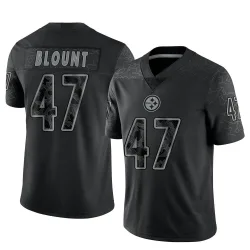 Mel Blount Pittsburgh Steelers Limited Youth Reflective Jersey (Black)
