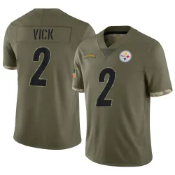 Mike Vick Pittsburgh Steelers Limited Men's 2022 Salute To Service Jersey (Olive)
