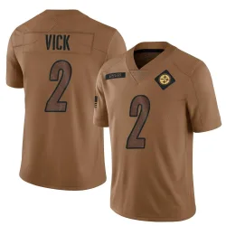 Mike Vick Pittsburgh Steelers Limited Youth 2023 Salute To Service Jersey (Brown)
