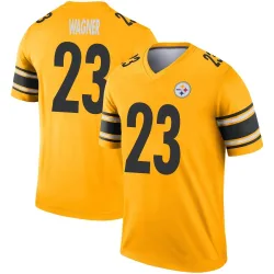 Mike Wagner Pittsburgh Steelers Legend Men's Inverted Jersey (Gold)