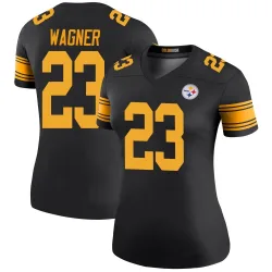 Mike Wagner Pittsburgh Steelers Legend Women's Color Rush Jersey (Black)