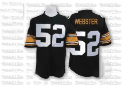 Mike Webster Pittsburgh Steelers Authentic Men's Mitchell And Ness Team Color Throwback Jersey (Black)