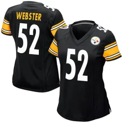 Mike Webster Pittsburgh Steelers Game Women's Team Color Jersey (Black)