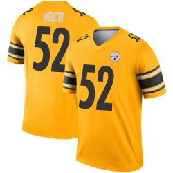 Mike Webster Pittsburgh Steelers Legend Men's Inverted Jersey (Gold)