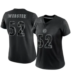 Mike Webster Pittsburgh Steelers Limited Women's Reflective Jersey (Black)