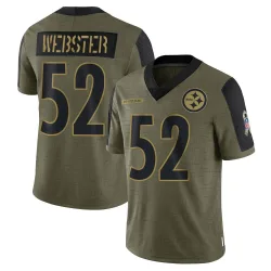 Mike Webster Pittsburgh Steelers Limited Youth 2021 Salute To Service Jersey (Olive)