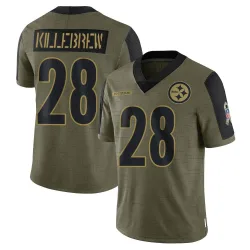 Miles Killebrew Pittsburgh Steelers Limited Youth 2021 Salute To Service Jersey (Olive)