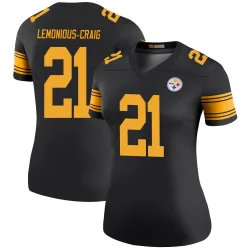 Montana Lemonious-Craig Pittsburgh Steelers Legend Women's Color Rush Jersey (Black)