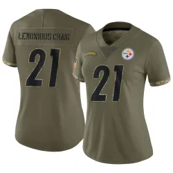 Montana Lemonious-Craig Pittsburgh Steelers Limited Women's 2022 Salute To Service Jersey (Olive)