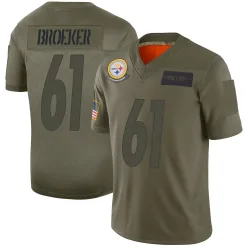 Nick Broeker Pittsburgh Steelers Limited Men's 2019 Salute to Service Jersey (Camo)