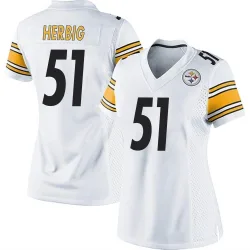 Nick Herbig Pittsburgh Steelers Game Women's Jersey (White)