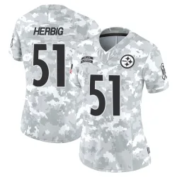Nick Herbig Pittsburgh Steelers Limited Women's 2024 Salute to Service Jersey (Arctic Camo)