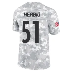 Nick Herbig Pittsburgh Steelers Limited Youth 2024 Salute to Service Jersey (Arctic Camo)