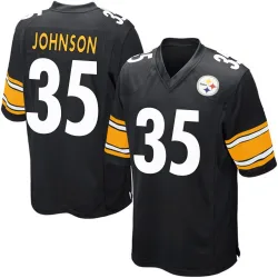 Quindell Johnson Pittsburgh Steelers Game Men's Team Color Jersey (Black)