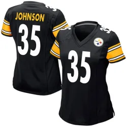 Quindell Johnson Pittsburgh Steelers Game Women's Team Color Jersey (Black)