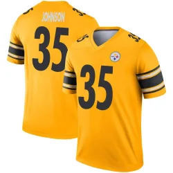 Quindell Johnson Pittsburgh Steelers Legend Men's Inverted Jersey (Gold)