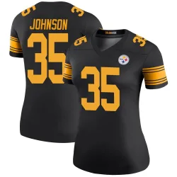 Quindell Johnson Pittsburgh Steelers Legend Women's Color Rush Jersey (Black)