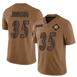 Quindell Johnson Pittsburgh Steelers Limited Men's 2023 Salute To Service Jersey (Brown)