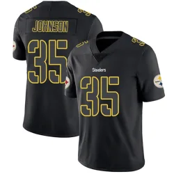Quindell Johnson Pittsburgh Steelers Limited Youth Jersey (Black Impact)