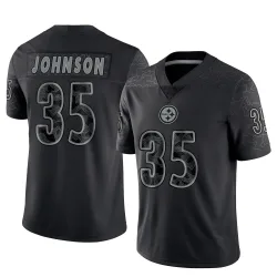 Quindell Johnson Pittsburgh Steelers Limited Youth Reflective Jersey (Black)