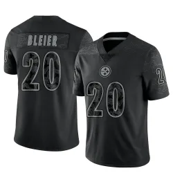 Rocky Bleier Pittsburgh Steelers Limited Men's Reflective Jersey (Black)