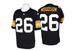 Rod Woodson Pittsburgh Steelers Authentic Men's Mitchell And Ness Team Color Throwback Jersey (Black)
