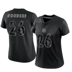 Rod Woodson Pittsburgh Steelers Limited Women's Reflective Jersey (Black)