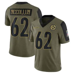 Ryan McCollum Pittsburgh Steelers Limited Youth 2021 Salute To Service Jersey (Olive)